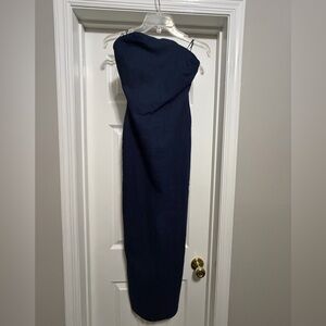 Zara Dark Denim Strapless Maxi Dress